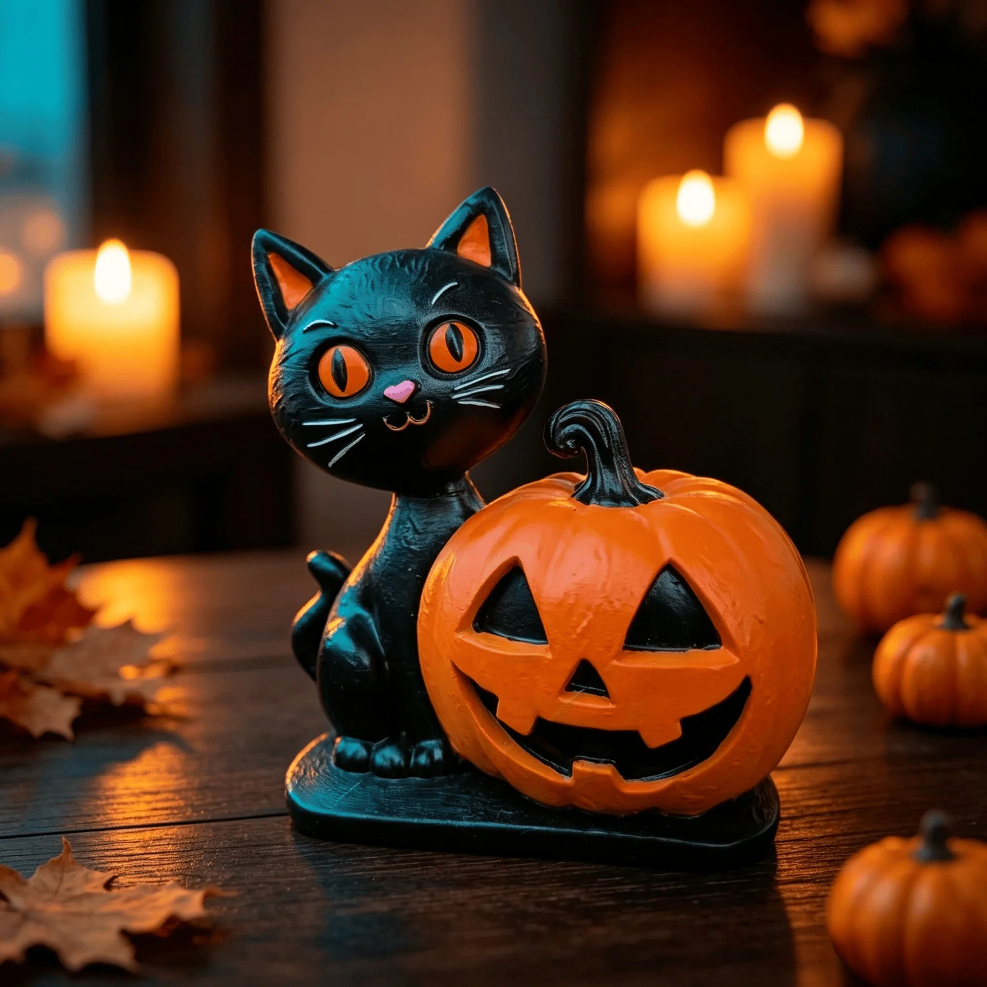 Outdoor Lighting Halloween - Decorações de Halloween: abóbora, gato, caveira,