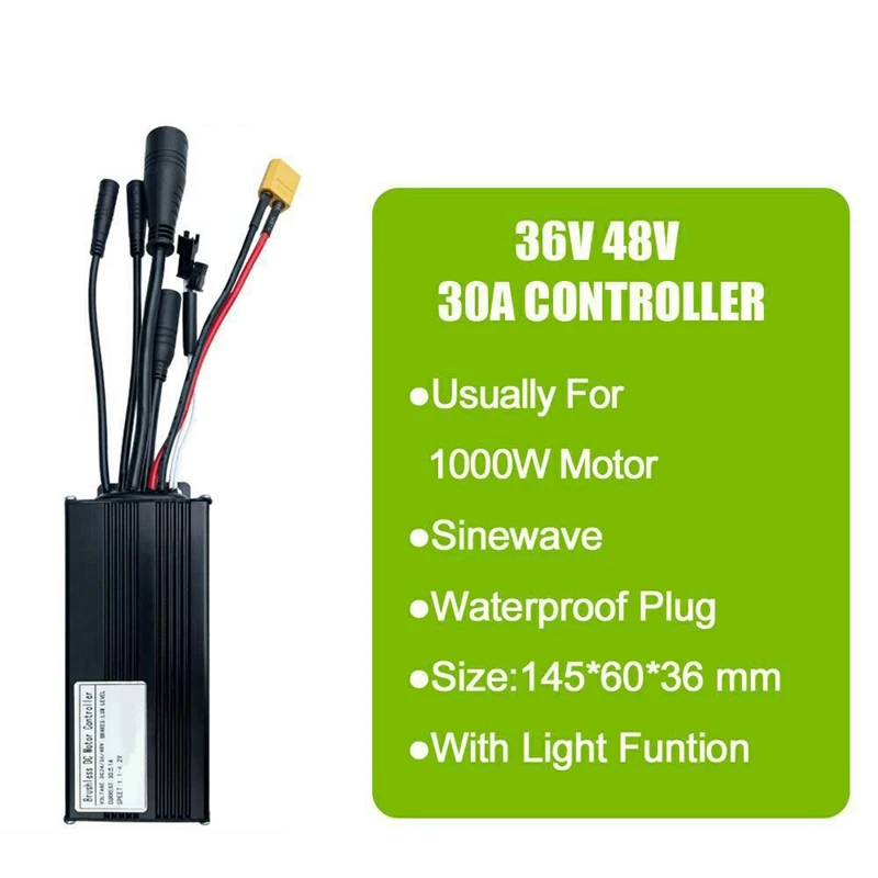 30A 1000W Bicycle Lithium Battery Modification Accessories Parts 3-Mode Fully Waterproof Small Kit M5 LCD Meter