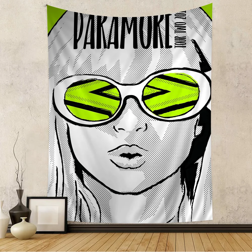 

Singer P-Paramore Colorful Tapestry Wall Hanging Hippie Flower Wall Carpets Dorm Decor Japanese Tapestry
