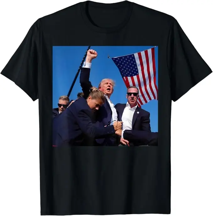 God Bless President Trump Shooting at Donald Trump Rally T-Shirt Donald Trump Realistic Celebrity Mask Cosplay Party Prop