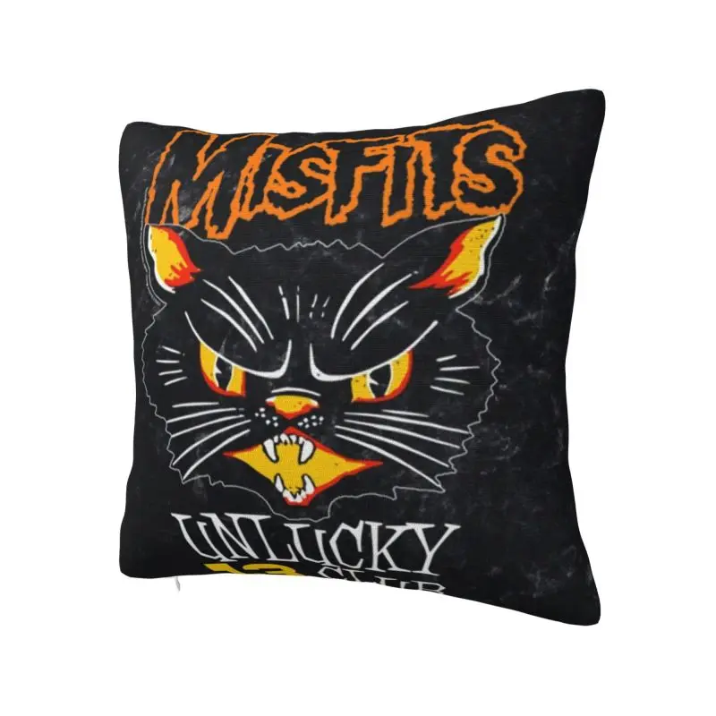 Custom Heavy Metal The M-Misfitses Skull Square Pillowcover Home Decor Cushions Throw Pillow for Car Double-sided Printing