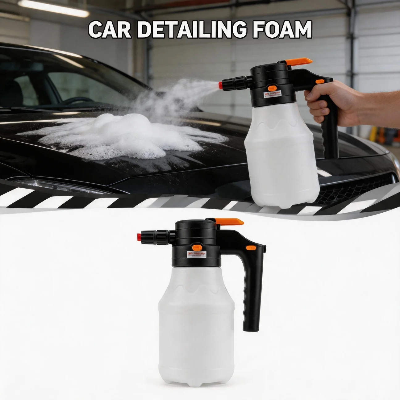 

Car Wash Spray Pot Electric Spray Bottle 1.5L High Pressure Ergonomic Anti Slip Handle for Plant Watering Gardening Cleaning