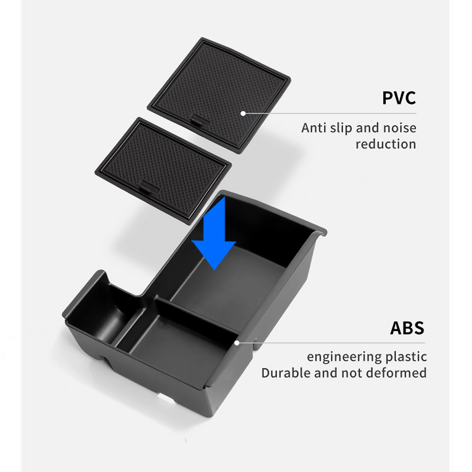 Für BYD Seal U Mi 2025 Mittelkonsole Organizer Fach Armlehne Aufbewahrungsbox Geschichtete Aufbewahrungsbox für Song Plus DMI Zubehör RHD – Detail 4