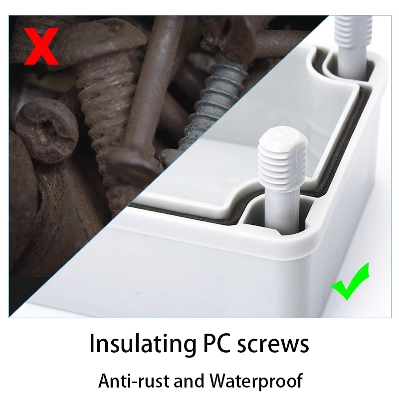 Project Junction Box Gray/Transparent Cover for Electrical Cable Outdoor Sealed IP67 Waterproof Enclosure Wire Electronic Cases