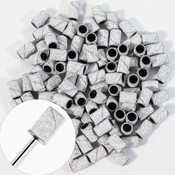 100pcs/Box Mini Zebra Nail Sanding Bands Electric Machine Nail Drill Bits UV Gel Acrylic Polish Remover For Nails Accessory Tool