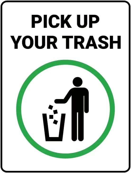 Pick Up Your Trash Sign 8 x 12 Metal Tin Sign Garage Man Cave Wall Decor--Tin Sign