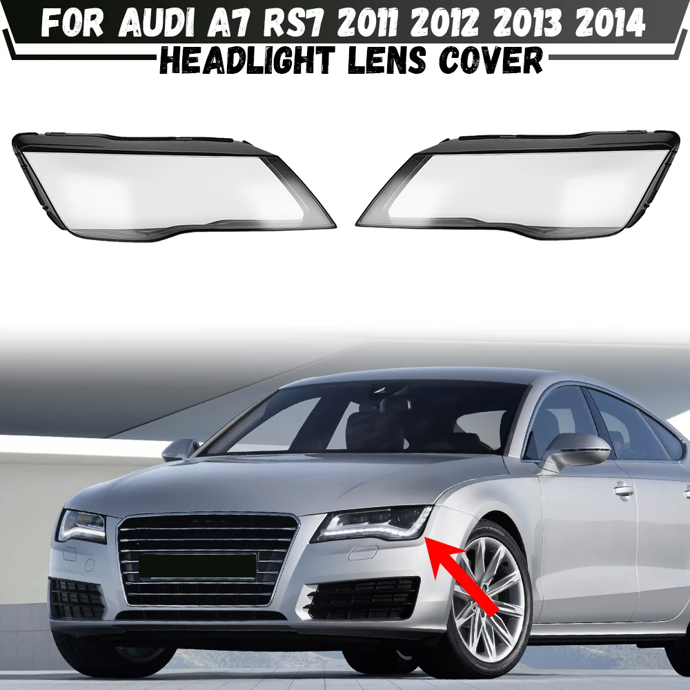 

For Audi A7 RS7 2011 2012 2013 2014 Headlamp Transparent Cover Headlight Shell Lamp Shade Lampshade Lens Plexiglass