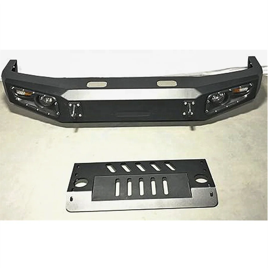 Steel Front Bumper, for Toyota Land Cruiser FJ70, 4x4 Offroad Bull Bar Guard, with Winch Cradle, Outback Heavy Duty Armor