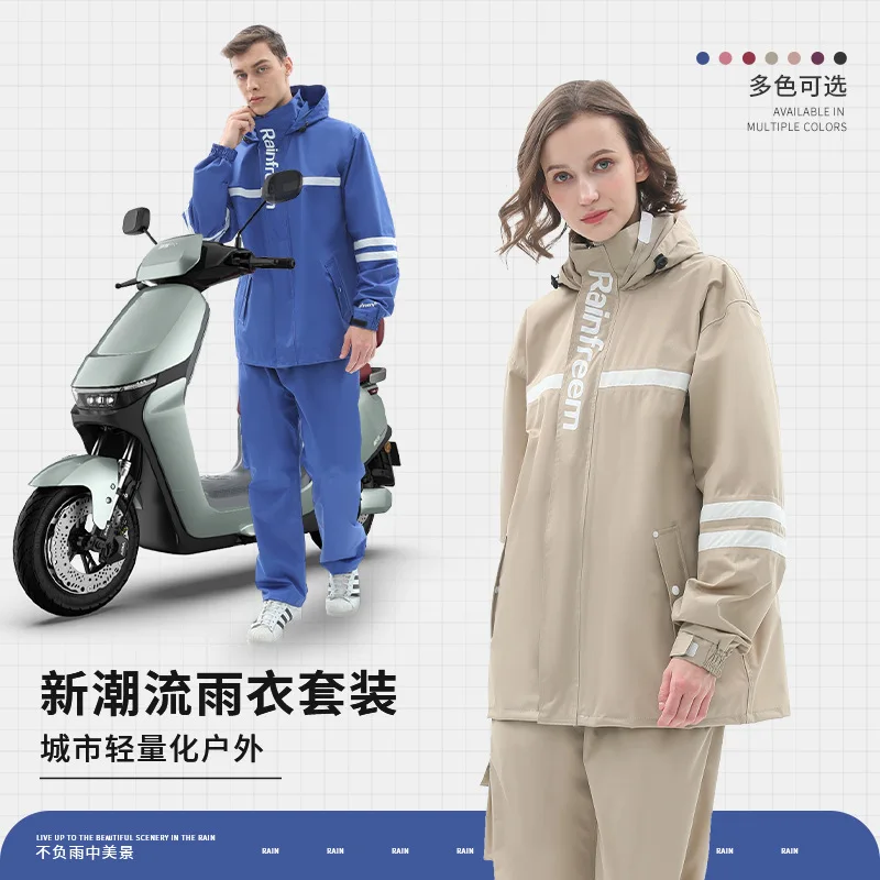 Rainproof split raincoat set women's takeaway full body cycling electric car