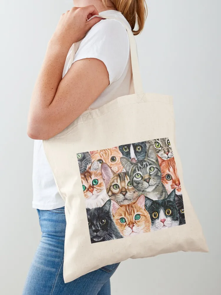 

Cat Collage Tote Bag Women's shopper Women's shopper bag Canvas bag Lady