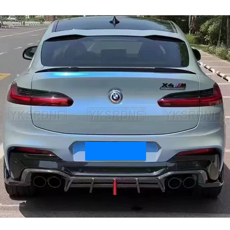 F98 X4M Carbon Fiber Frp Rear Bumper Diffuser Splitter for BMW G02 X4 Car Body Kit 2019 2020 2021