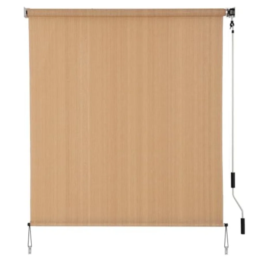 

Outdoor Sunshade Roller Shade 4'W x 6'H 48" Wx72 H , Exterior Cordless Roll Up Shades Blinds, UV Protection Shade Cloth with Cr
