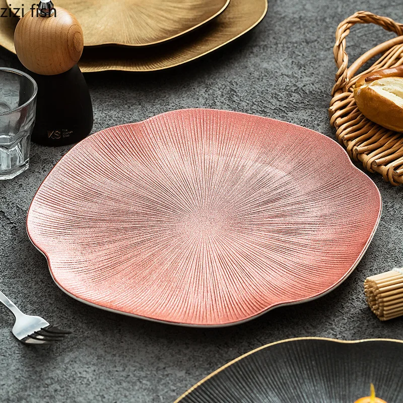 Creative Four Leaf Clover Porcelain Plate Steak Plate Dessert Snack Plate Salad Plates Pasta Dish Molecular Cuisine Tableware