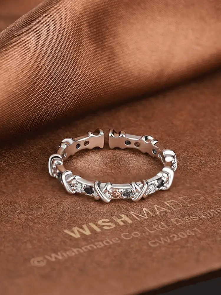 Bfclub silber farbe cz ringe für frauen zähler hochzeits verlobung silber frauen vintage ring feiner schmuck