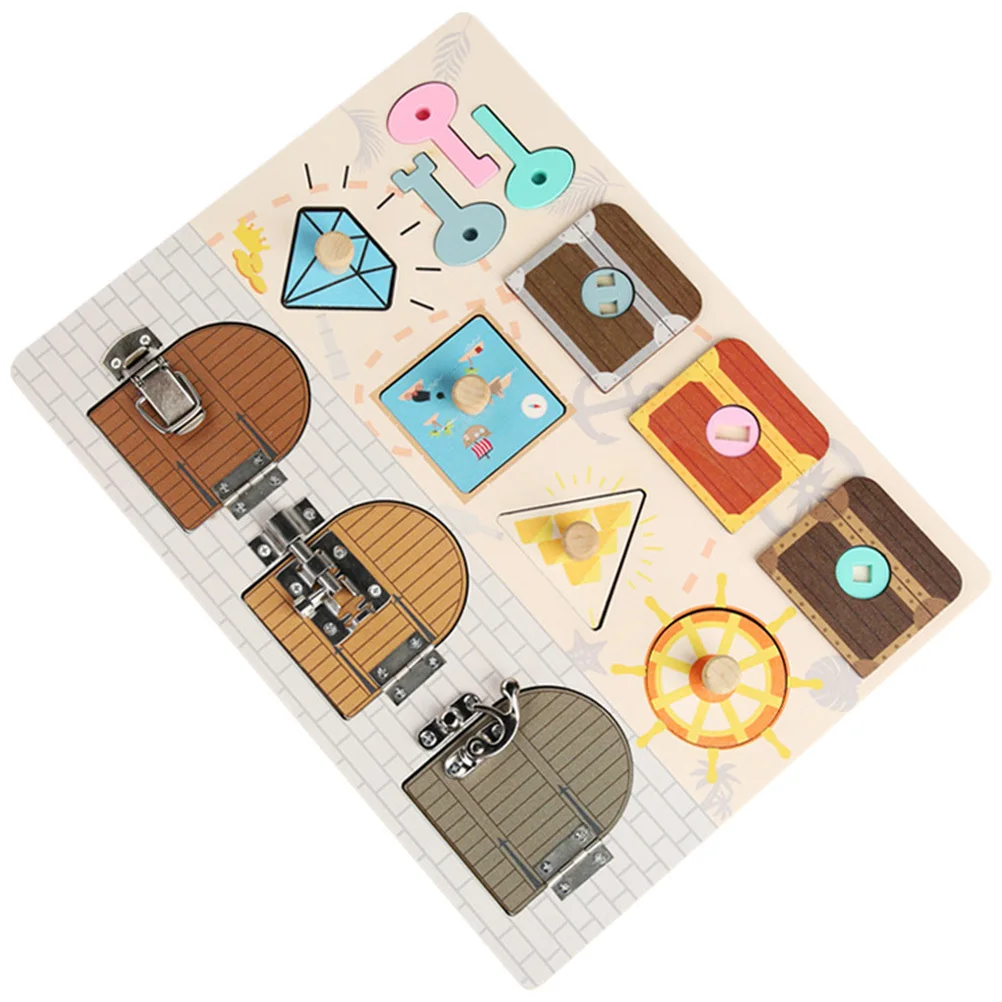 Déverrouiller des jouets de planche occupée pour bébés, porte sensorielle en bois Montessori, tout-petits, enfants et bébés