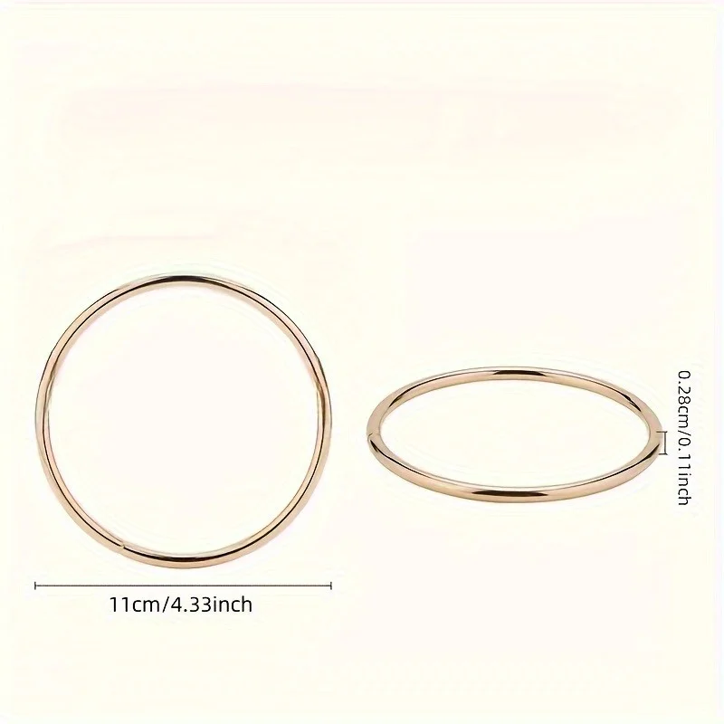 2pcs/Set Metal Round Purse Sewing Frame DIY Bag Handles For Bag Making Purse Handles Replacement Hardware For DIY Bag
