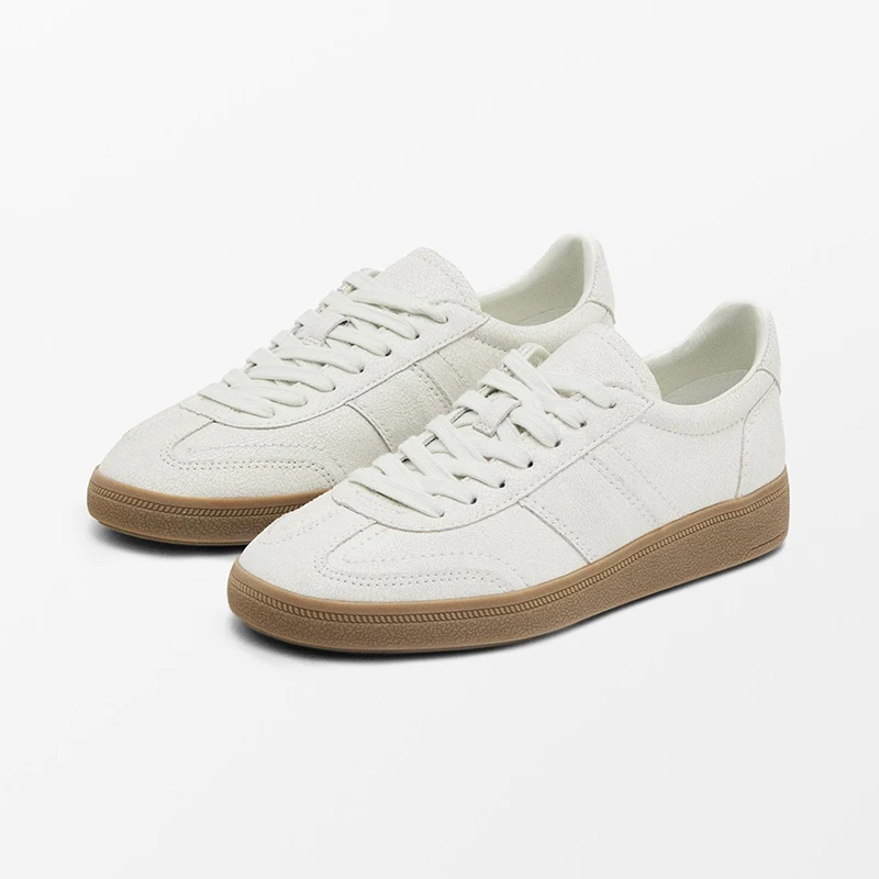 Women Tennis Sneakers Flats Ladies Fashion Lace-up Vulcanized Shoes Autumn Outdoor Trainers Student Board Shoes Footwear
