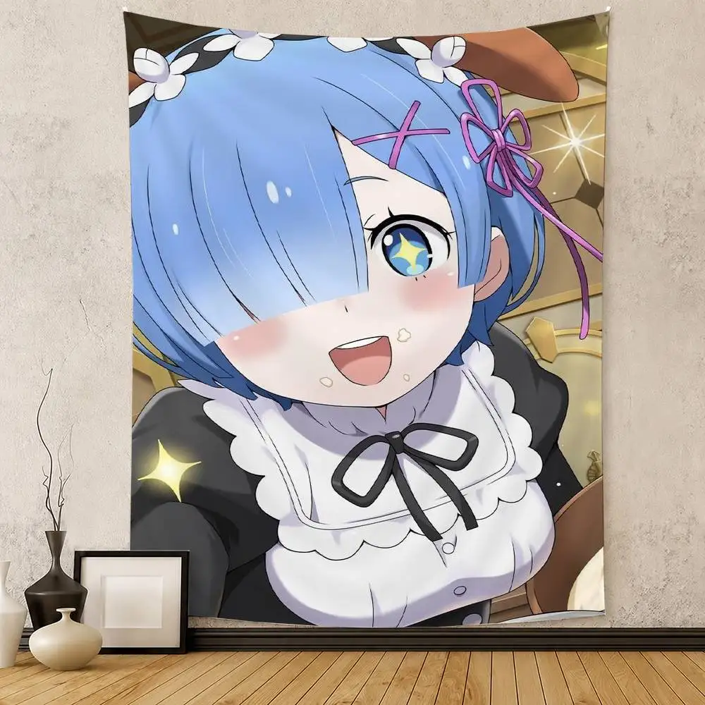 Re ZERO Starting Life in Another World Flag Digital Printing Banner for Garage Wall Out Door Decoration