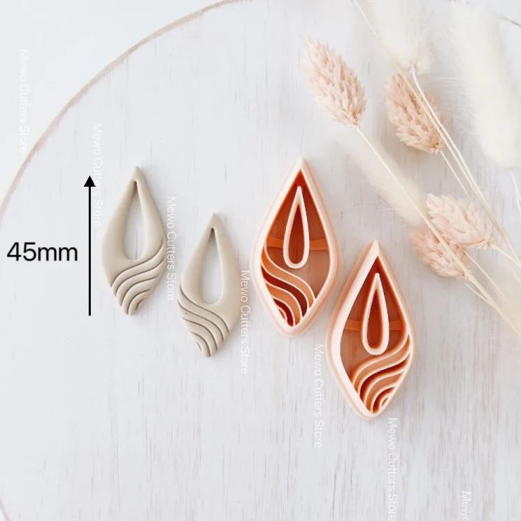 Polymer Clay Cutters - Frame Clay Cutters, Boho Polymer Clay Cutters for Earrings Jewelry Making Polymer Clay Jewellery Cutter