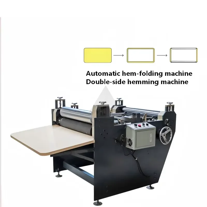 Factory Supply Automatic Double Sided Book Cover Folding Machine Hard Cover Hemming Equipment