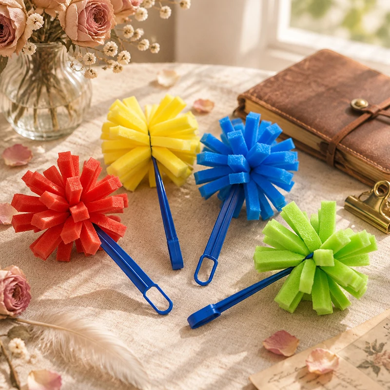 1 Set Random Color Sponge Decorative Painting Roller Brushes Stamps Art Class Supplies Creative Drawing Decor Stationery Kit ZYF