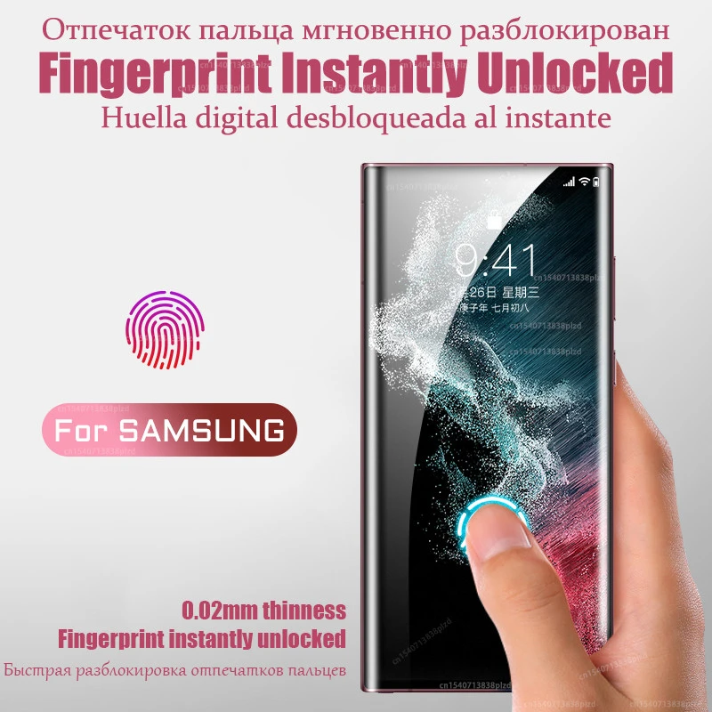 Película de hidrogel HD para Samsung Galaxy S26 S25 S24 S23 S22 S21 S20 Plus Ultra Protector de pantalla de cobertura completa A55 A35 A16 Note 20 10 5G 2