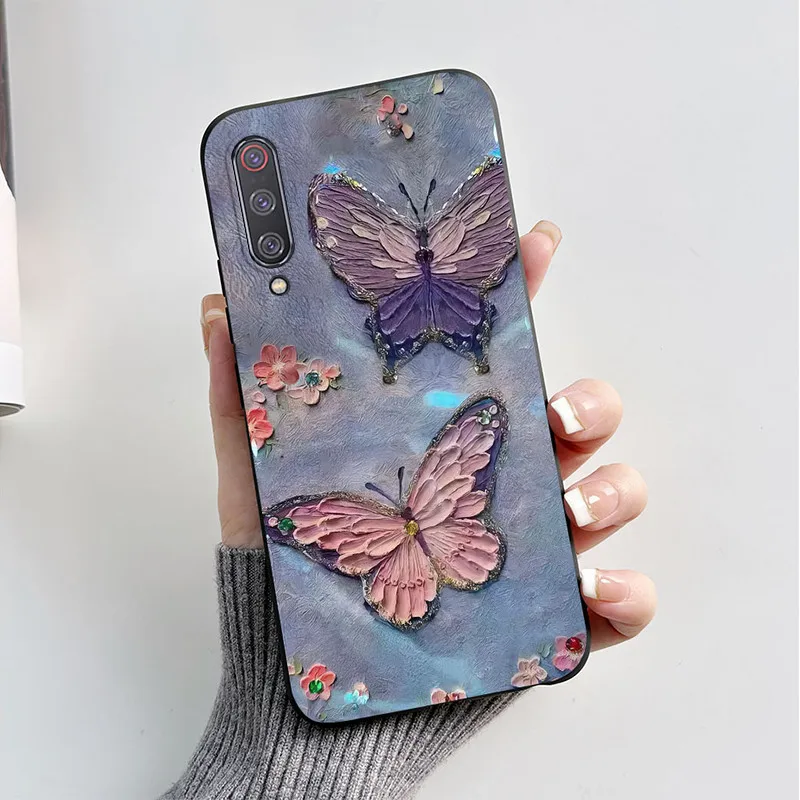For Xiaomi Mi 9 Mi9 Lite 9 SE Coque Popular Butterfly Phone Case Silicone Soft Funda For Xiaomi Mi 9 Back Cover Shockproof Shell