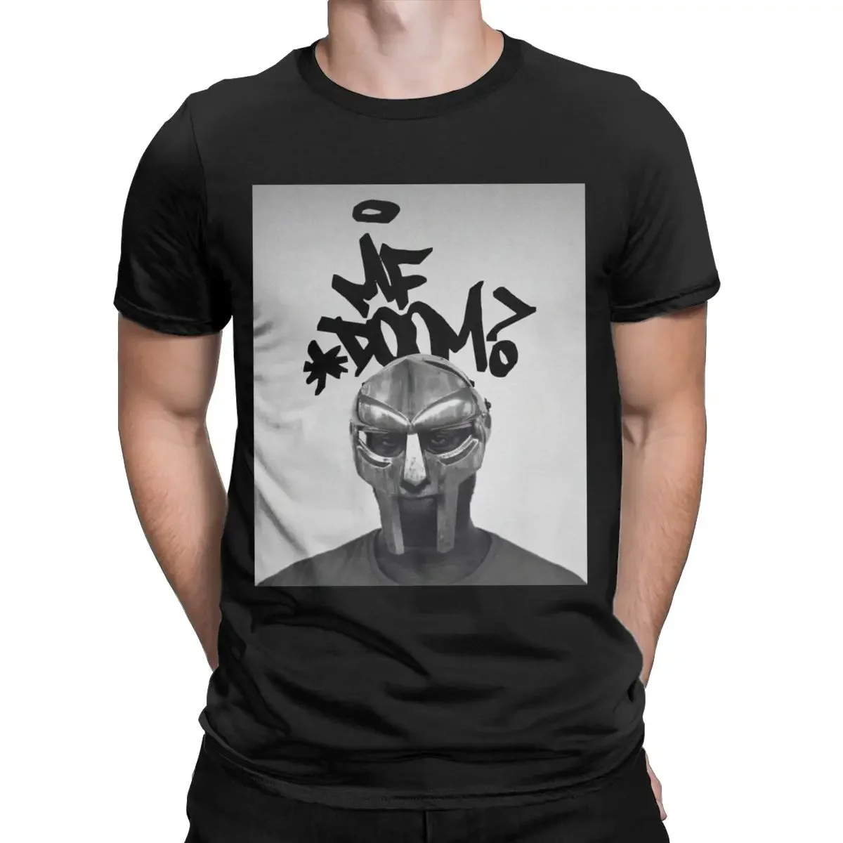 Vintage Dead Masked Man Called Madvillain Singer Mf Dooms Madlib T-Shirt for Men Cotton T Shirt Short Sleeve Tees Original Tops