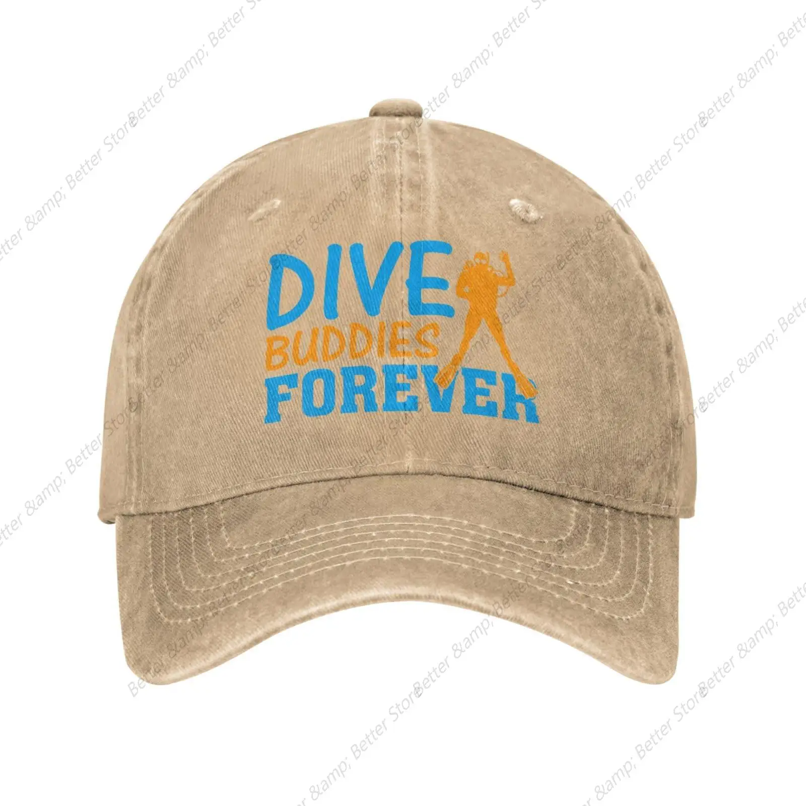 

Dive Buddies Forever Baseball Cap for Men Women Vintage Trucker Golf Dad Hats