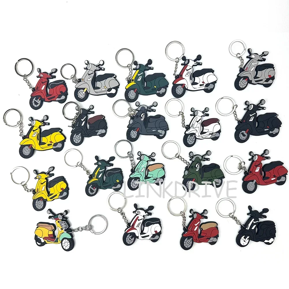 Llaveros de moda para motocicleta, llavero de goma suave, regalo de recuerdo, llavero para Vespa GTS Super GTS 250 300 Sprint150