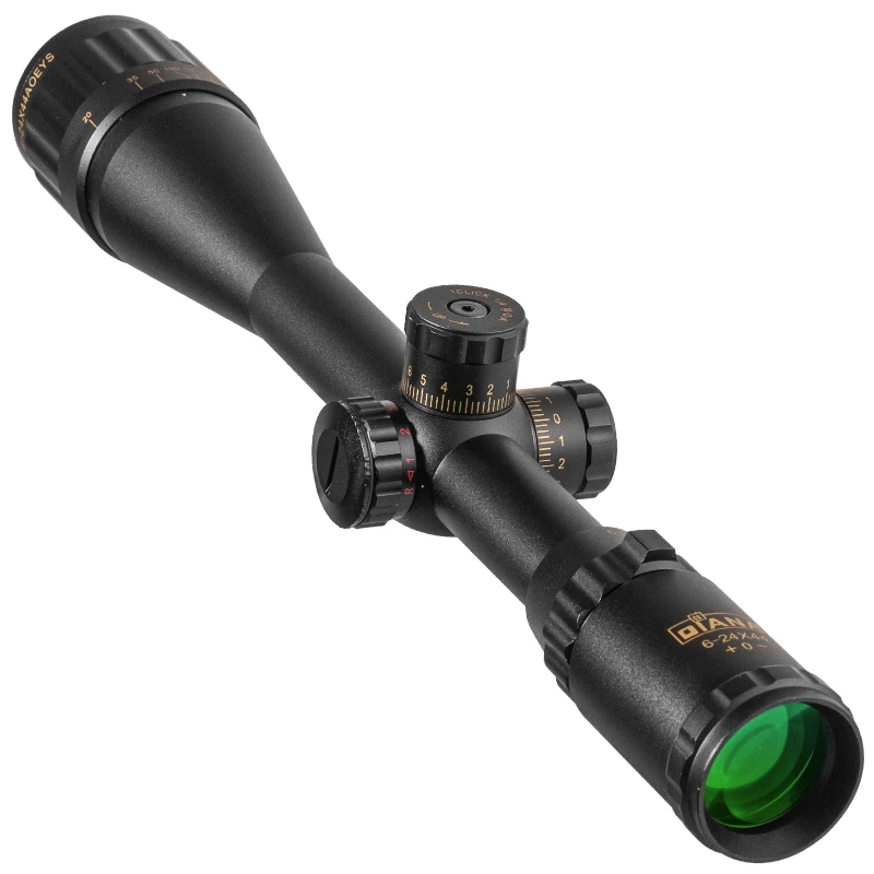 DIANA 6-24X44 Tactical Optic Cross Sight Green Red Illuminated Riflescope Hunting Rifle Scope Sniper Airsoft Air Guns