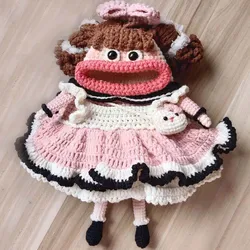 Cute Ugly Cute Doll Sweet Sister Sausage Mouth Big Mouth Hand-woven Mobile Phone Crossbody Bag Send Girls Gifts