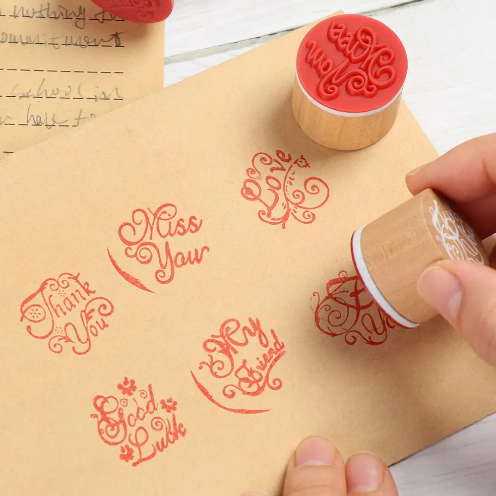 You For You Drawing Supplies Daily Planner Decor Blessing Greeting Words Letter Stamp Wooden Rubber Stamp Scrapbooking