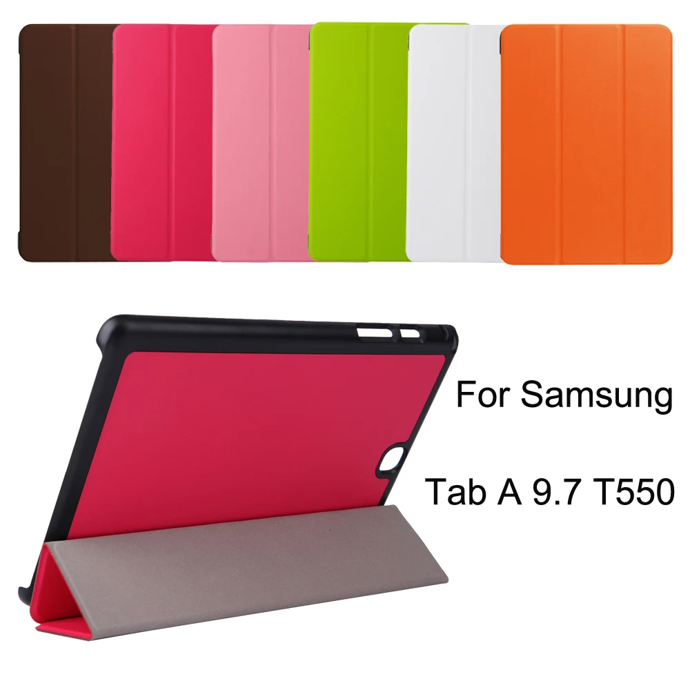 

Tablet Funda Case For Samsung Galaxy Tab A 9.7 T550 Tablet Case Fold Stand Cover For T550 P550 P555 T555C Magnetic Holder Shell