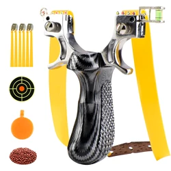 Strong Aiming Slingshot, High-quality Metal Anti Slip Handle Sling Shot, Outdoor Hunting Shooting Slingsshot, Practice Package