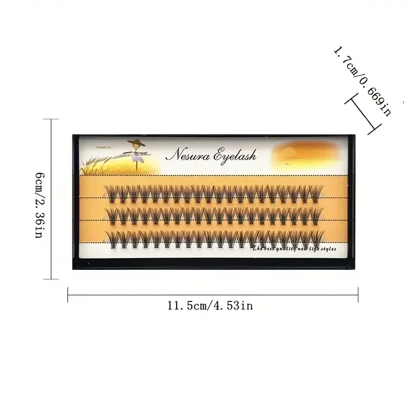 1 BOX (60 Clusters), 10D 0.07C 8/9/10/11/12/13/14MM, Eyelash Extension Clusters, Single Cluster False Eyelashes Makeup Products