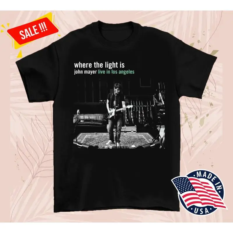 John Mayer donde la luz está viva Camiseta corta de algodón