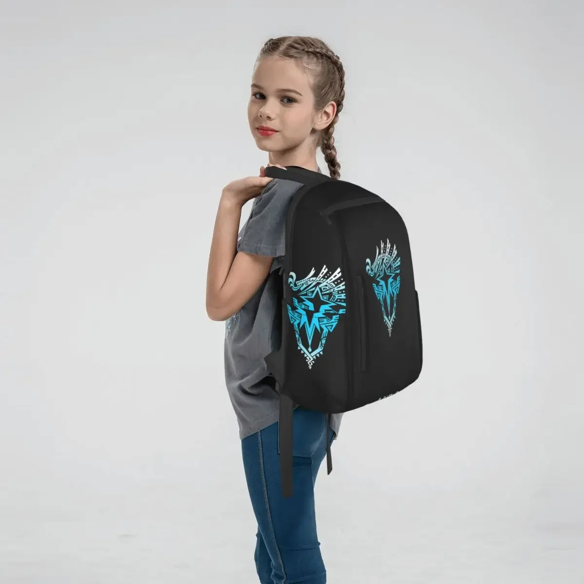 Monster Hunter World Iceborne Logo Backpack Large Capacity Kids BookBag School Bag Shoulder Bags for Men Women