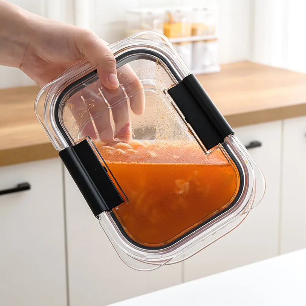 

BPA-Free Sealed Fresh-keeping Box Leak-Proof Transparent Lunch Box Rectangular PET Crisper Refrigerator
