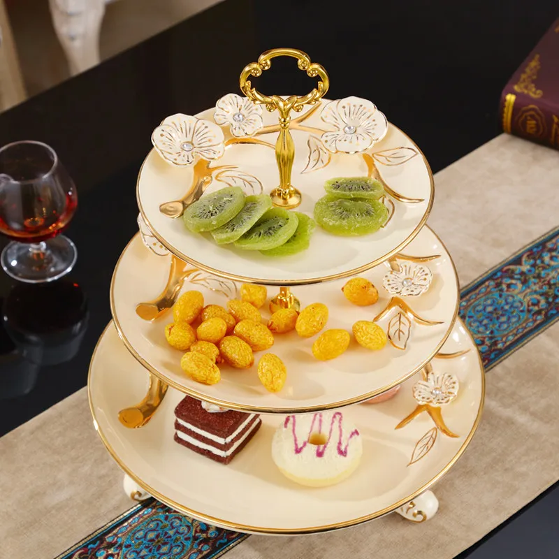 Dried fruit plate, three-layer afternoon tea snack plate, multi-layer fruit skewer , wedding cake, snack , rack basket
