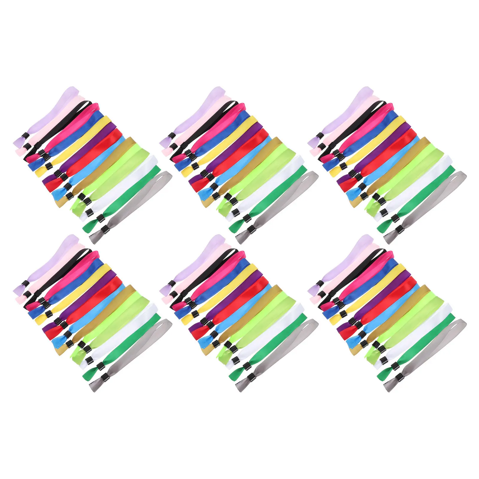 100Pcs Polyester Cloth Event Wristband High Density Weaving Adjustable Secure Fit Lightweight Comfortable for Concert Club