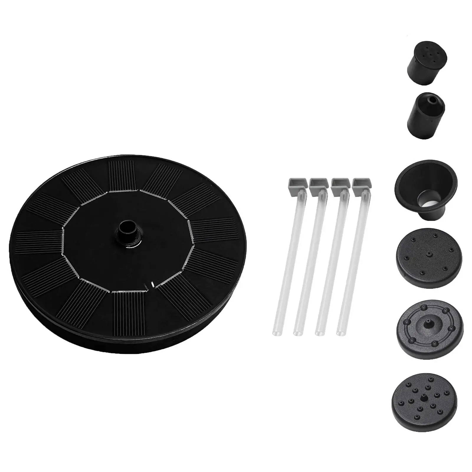 16cm Floating Solar Fountain Pump Kit for Outdoor Birdbath Accessory 1.4W