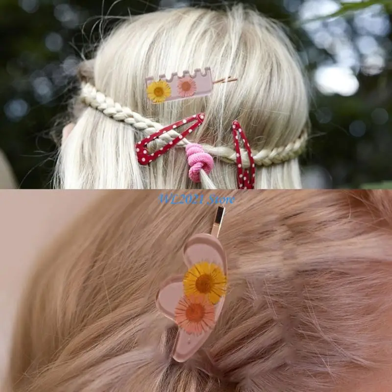 

G5GC DIY Crystal Epoxy Resin Mold Irregular Hair Clips Patch- Silicone Mold