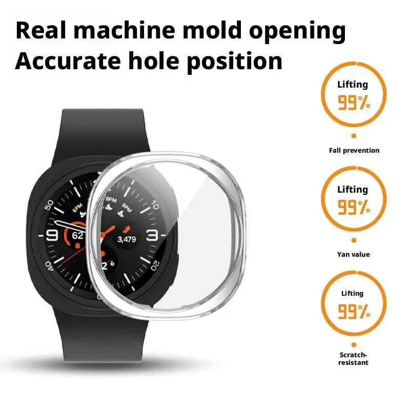 40 مللي متر/44 مللي متر حامي الشاشة الحال بالنسبة لسامسونج غالاكسي ساعة 8 لينة بولي TPU غطاء الوجه جميع أنحاء واقية الوفير اكسسوارات O7W1
