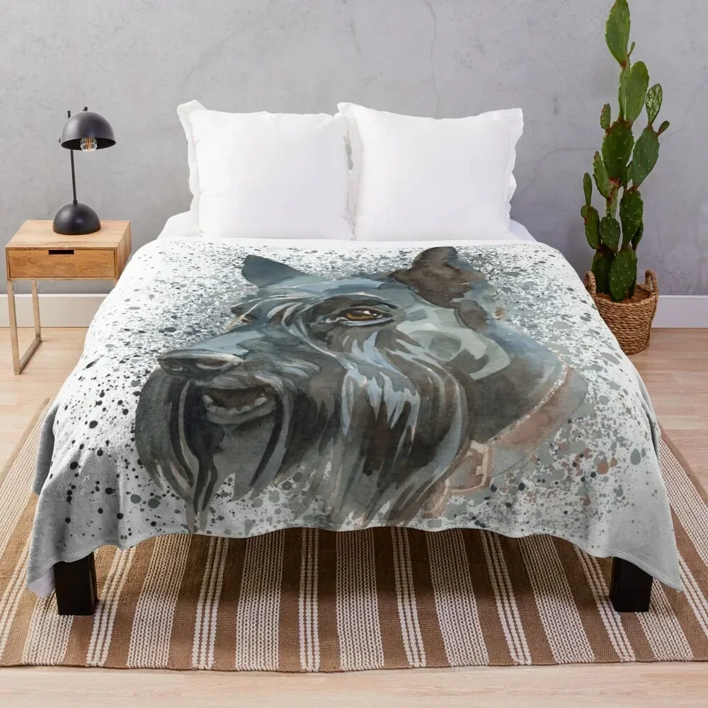 

Scottish Terrier Throw Blanket Thermals For Travel Plush Hair bed plaid Blankets