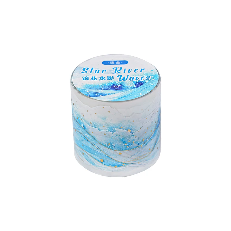 PET Hot Stamping Tape Wave Ripple Exquisite Hand Tent Landscape Tape Creative DIY Greeting Card Photo Frame Gift Decoration