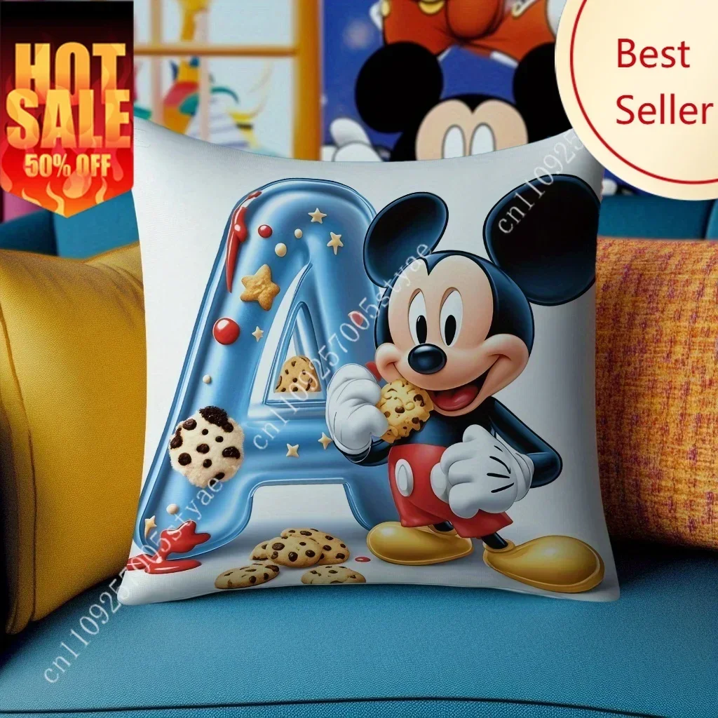 

Mickey Mouse Pillowcase Disney Cartoon Pillow Case Soft Sofa Decoration Child Holiday Party Boy Girl Gifts Custom Pillow Cover