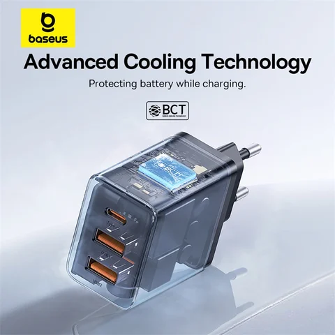 Зарядное устройство Baseus 30W USB-C PD QC3.0, 3 порта, быстрая зарядка — детальный вид товара