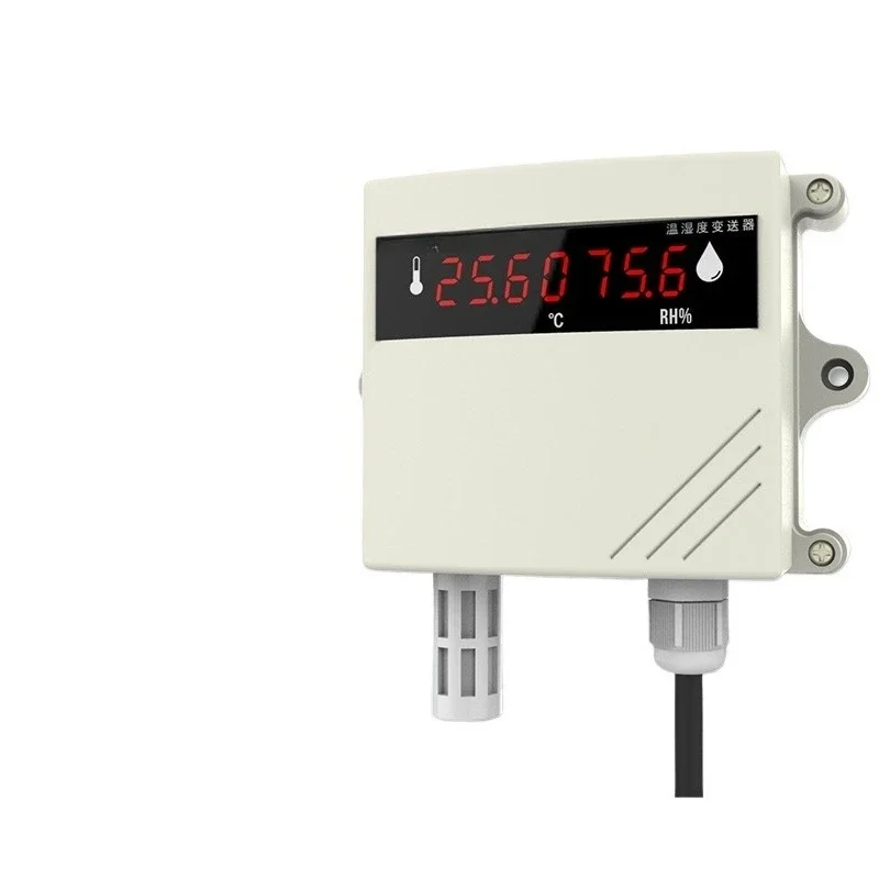 

Wall-mounted temperature and humidity sensor 4-20mA chip with display, temperature and humidity transmitter