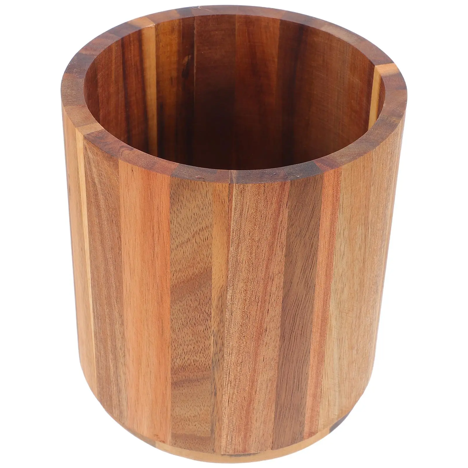 

65 Inch Kitchen Tableware Storage Rack Large Capacity Round Wooden Rotating Base Countertop ganizer Cutlery Holder utensil
